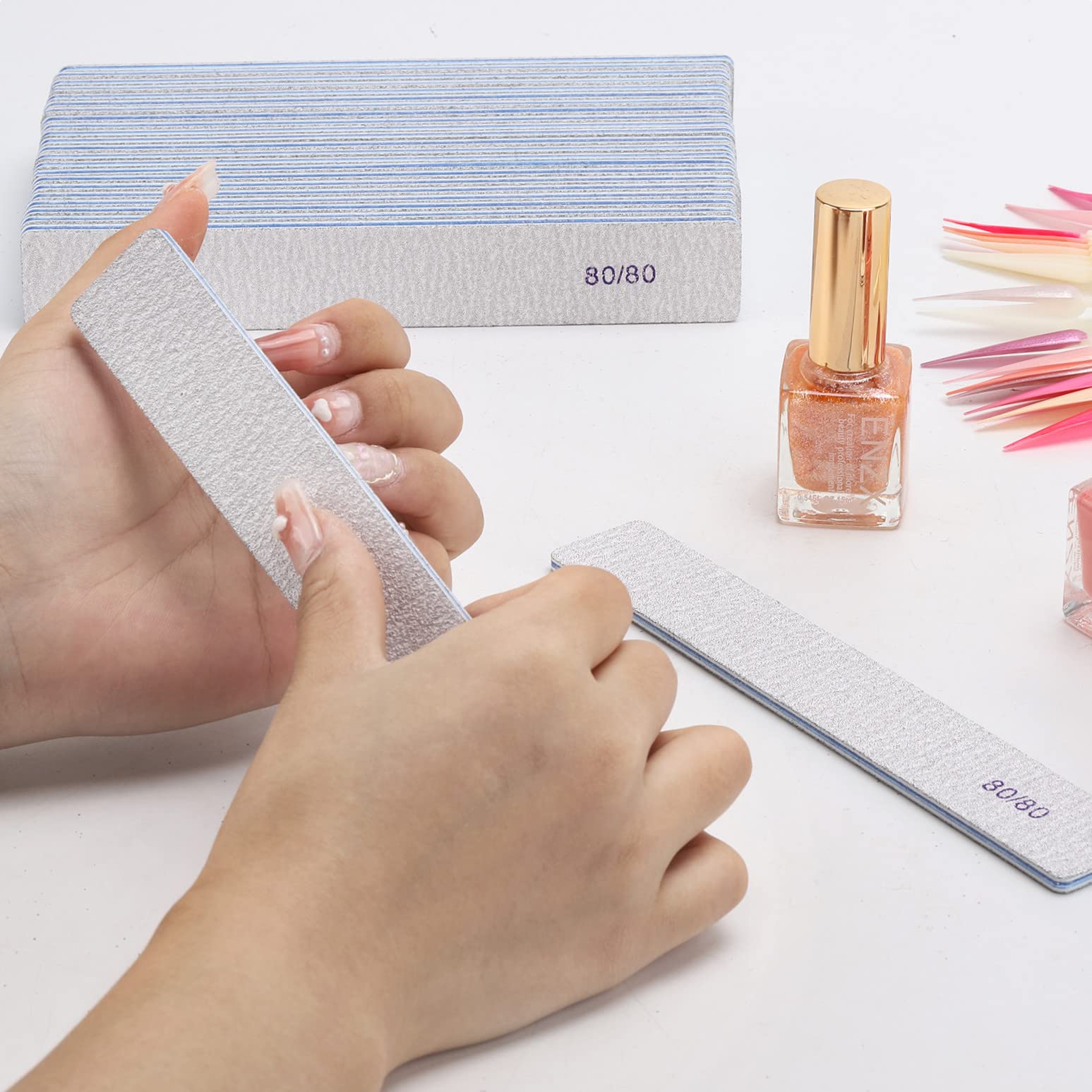 BTYMS water-resistant emery boards resist moisture while easy to clean