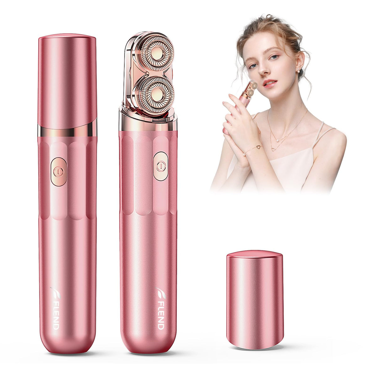 Bubbacare main unit in pink for precise facial hair removal.