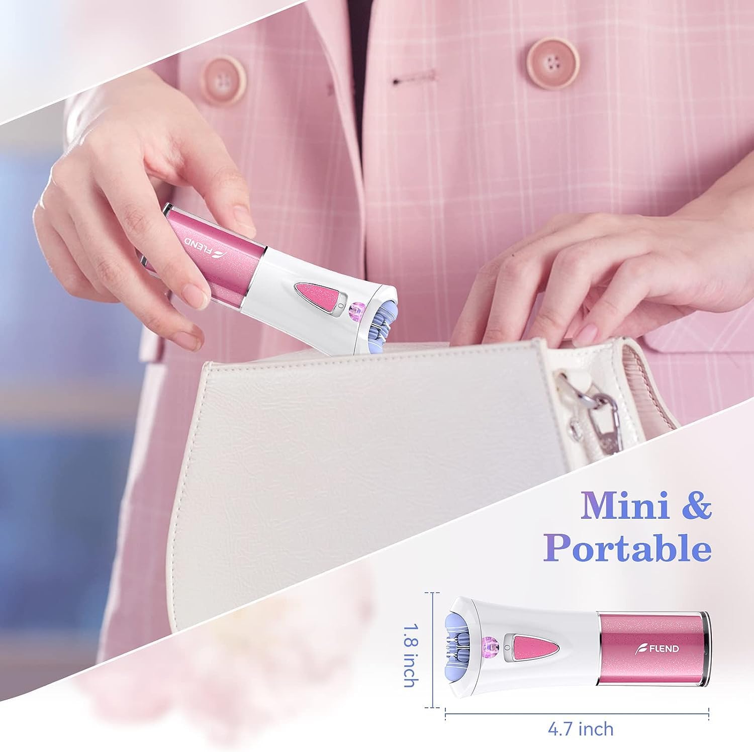 Bubbacare Mini Epilator 9 Tweezers ensures efficient root hair removal across areas.
