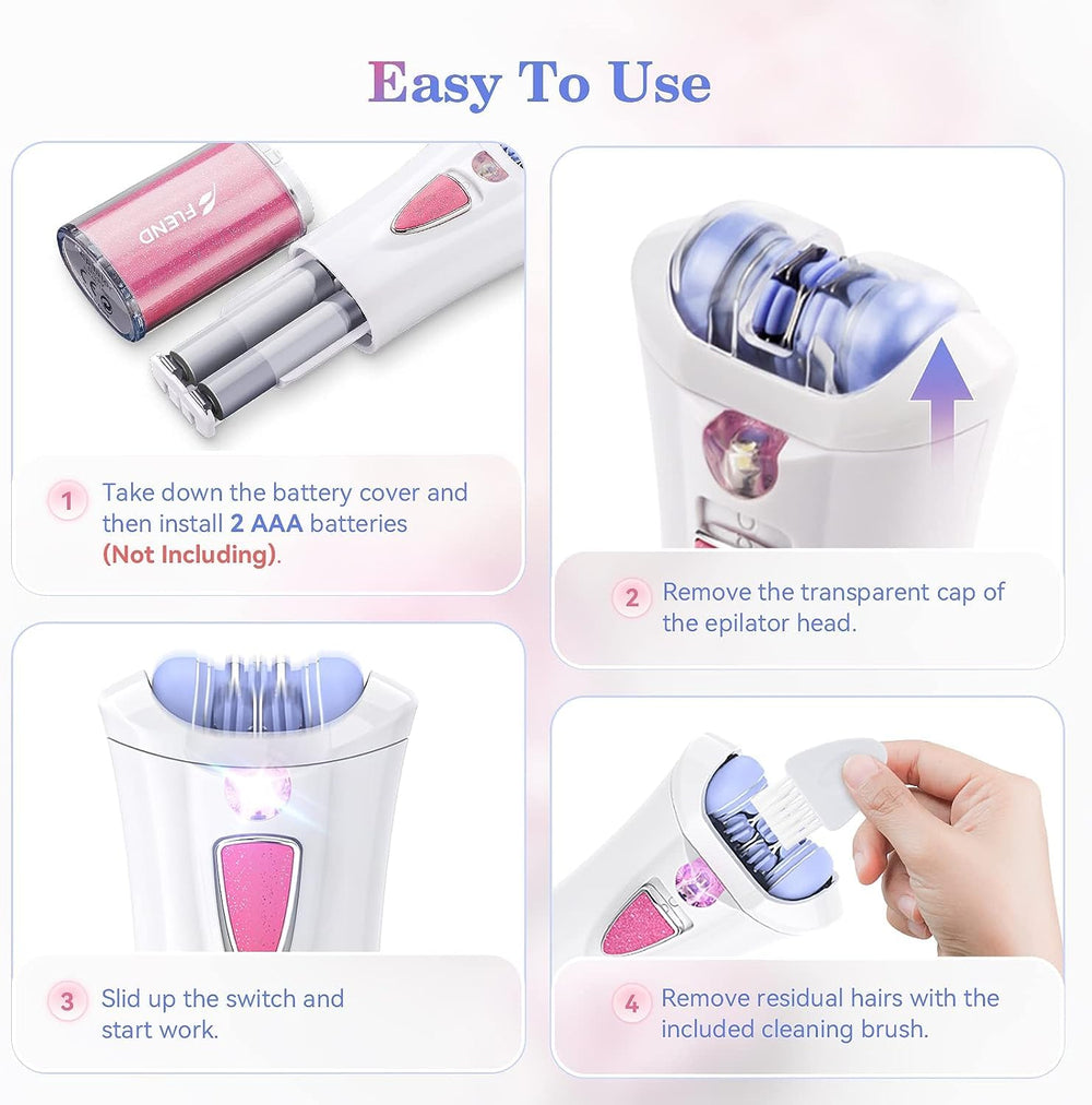 Bubbacare Mini Epilator Legs offers full-leg hair removal for smoother skin between shaves.