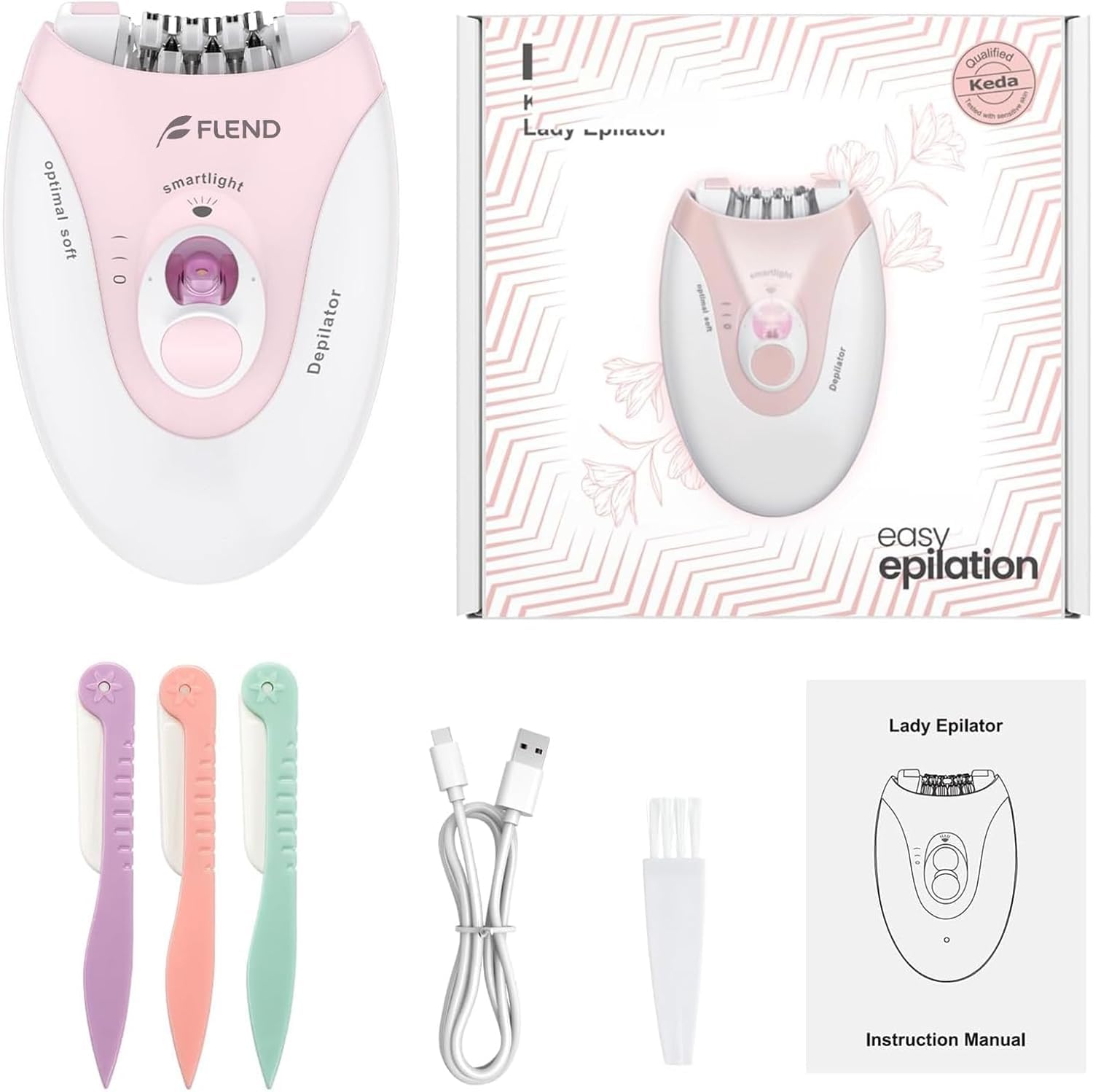 Bubbacare Smooth Glide Epilator cleaning brush for easy maintenance