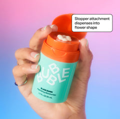 Bubble Skincare Slam Dunk texture closeup reveals creamy, fast-absorbing consistency