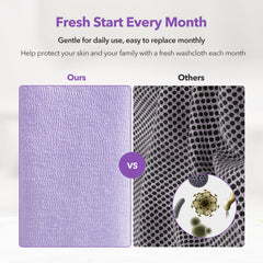 BubblyMe exfoliating washcloths provide hygienic, loofah-free cleansing experience