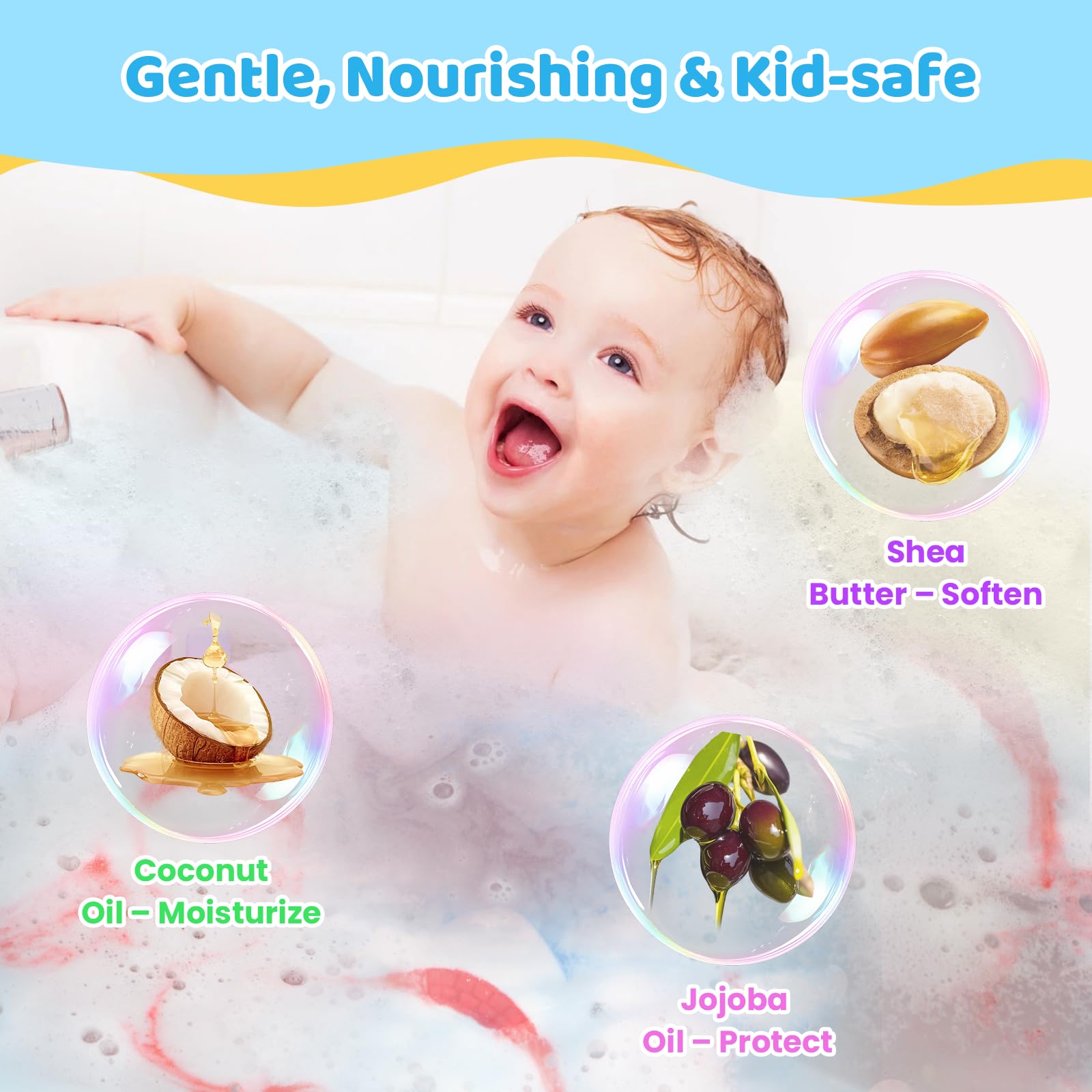 BubFroo kids bath bombs surprise toy inside boosts bath-time play