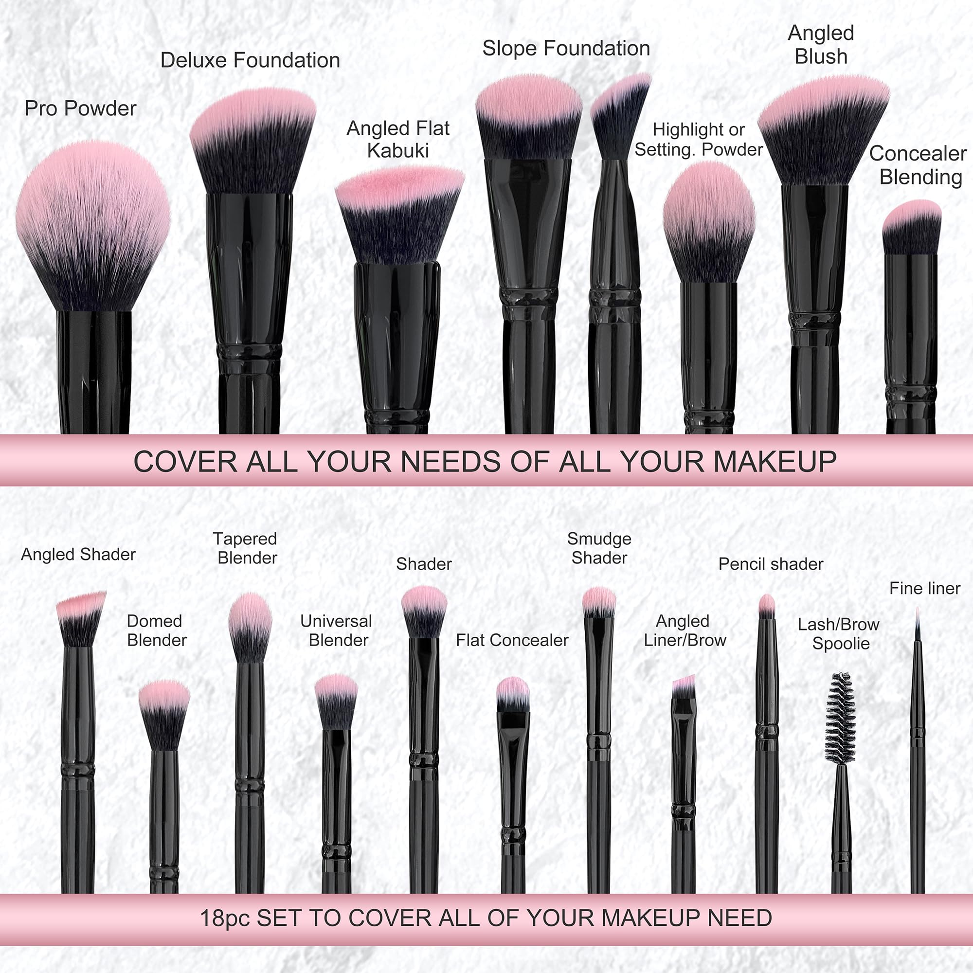 Bueart Design eyeshadow brush blends colors evenly.