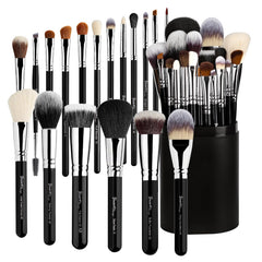 Bueart Design holder case closeup demonstrates organized storage for travel-ready makeup routines.