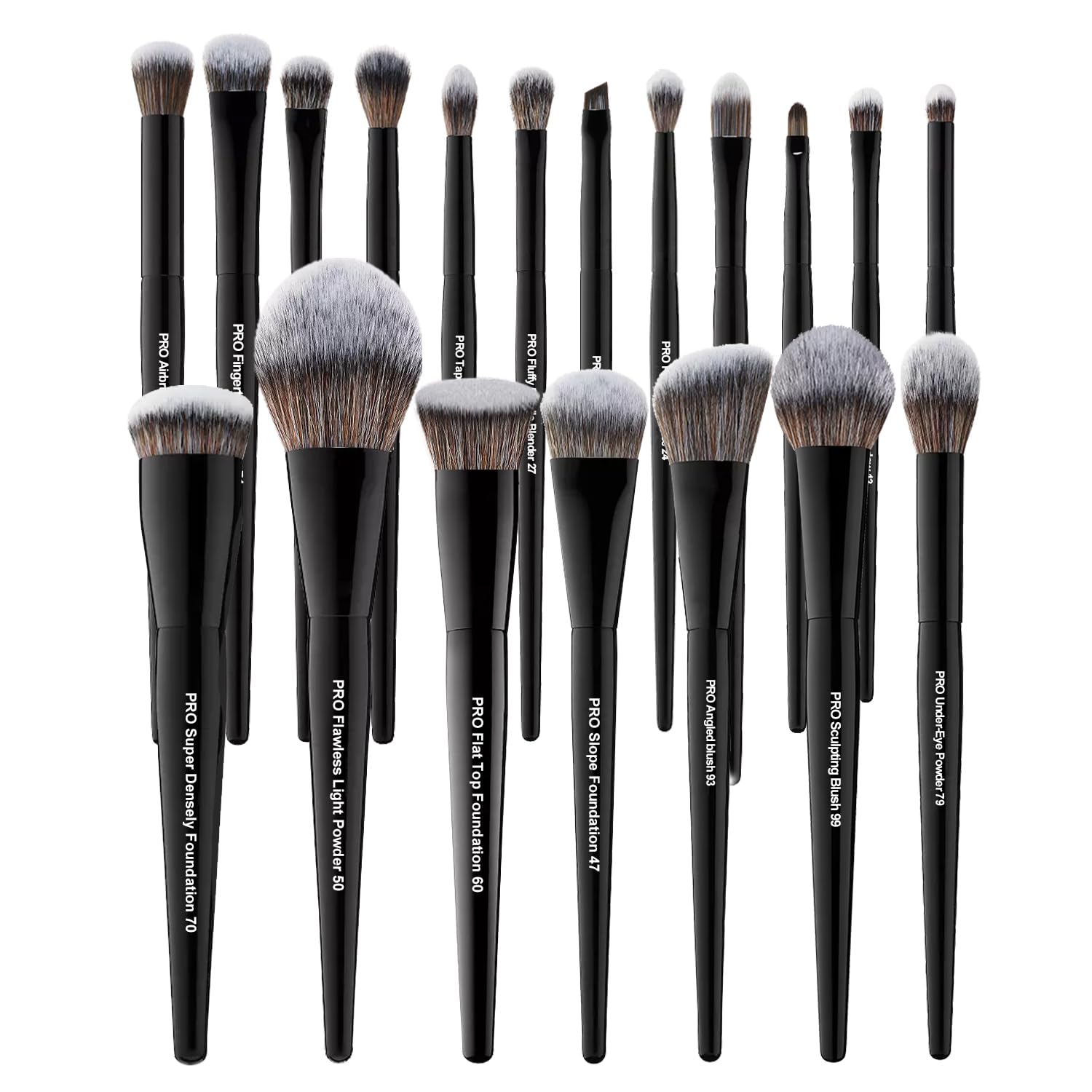 Bueart Design 19pcs brush set overview for versatile face and eye makeup