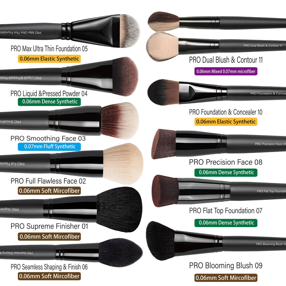 Bueart Design blush and contour brushes sculpt softly with seamless lines