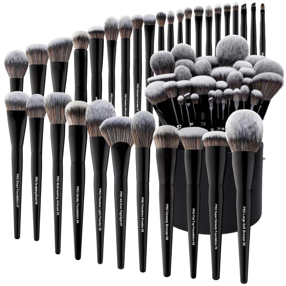 Bueart Design 32Pcs brushes with extra-large holder for organized display and quick access