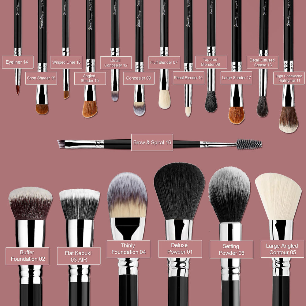 Bueart Design blush brush delivers even coverage and natural flush.