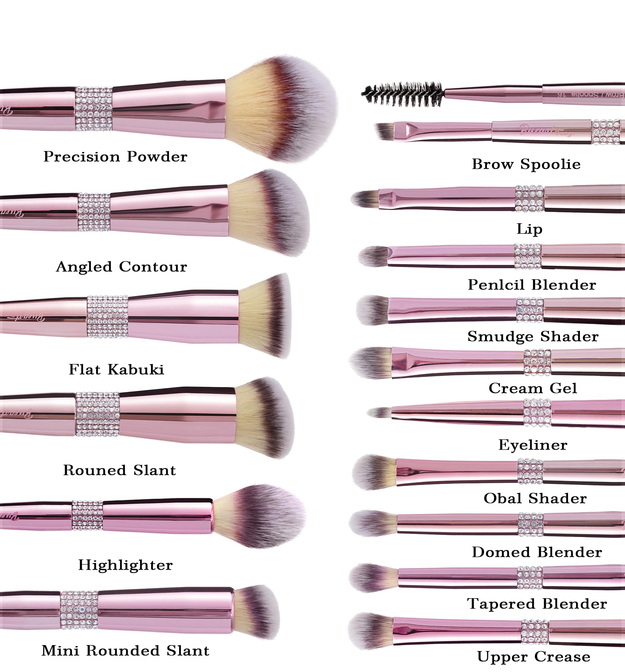 Bueart Design blush brush offers soft bristles for seamless application.