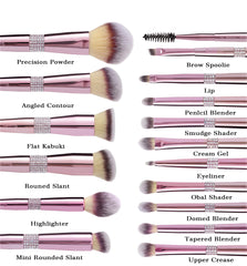 Bueart Design blush brush offers soft bristles for seamless application.