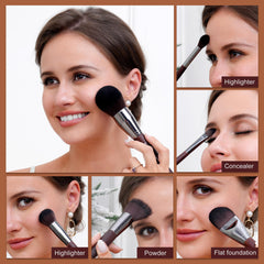 Bueart Design foundation brush in hand for smooth, buildable coverage.