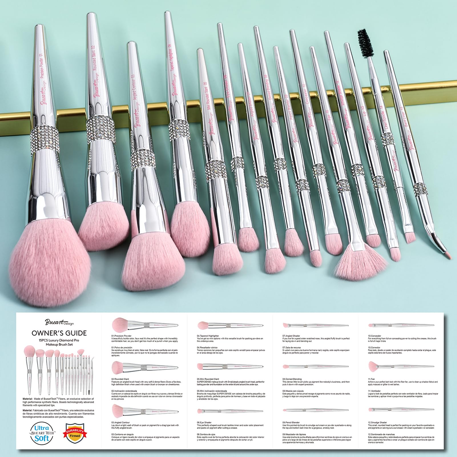 Bueart Design highlighter/contour brush helps precise placement for glow and definition.