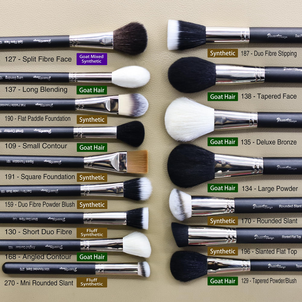 Bueart Design horse pony hair brushes for versatile makeup textures