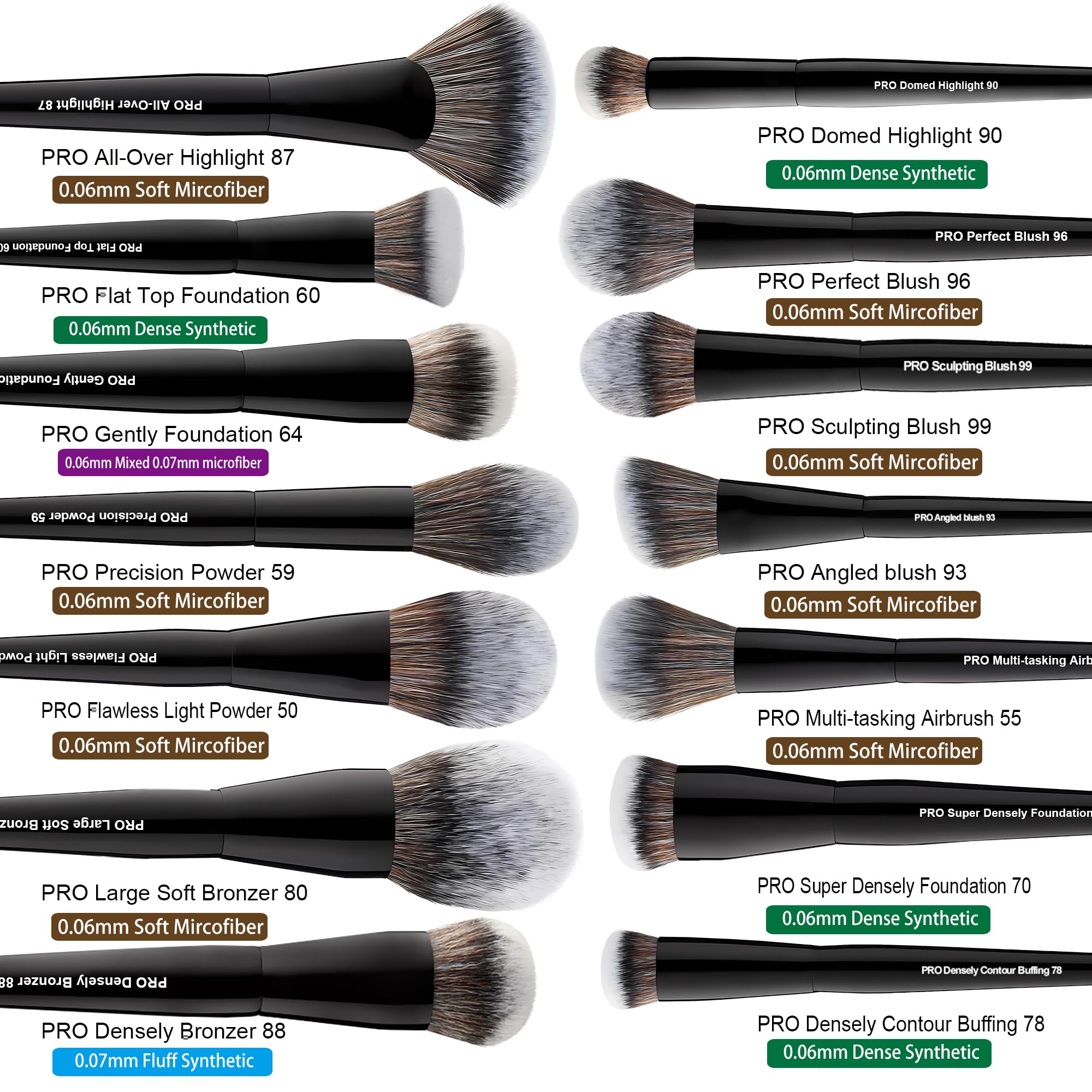 Bueart Design labeled brushes remove guesswork for efficient routines