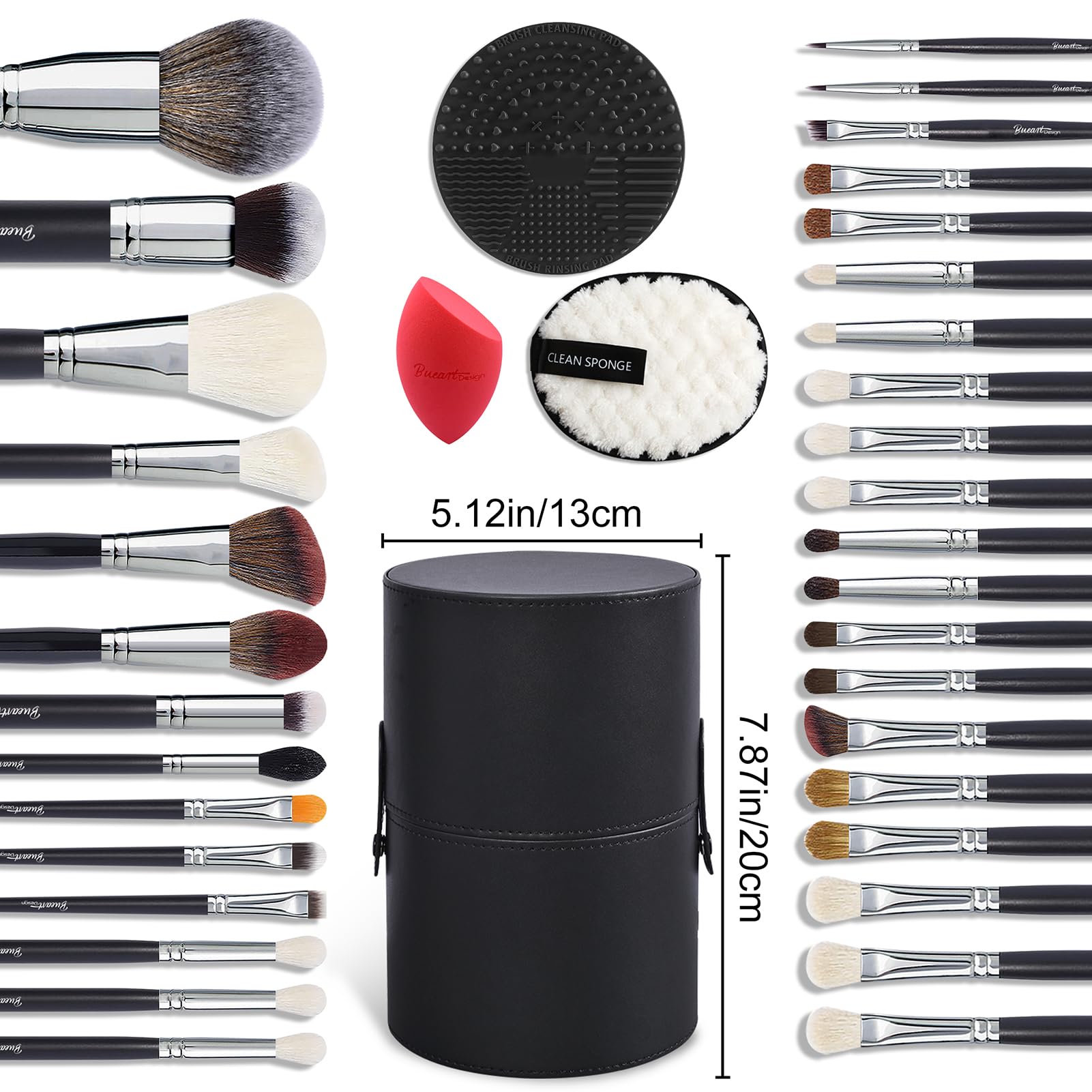 Bueart Design Pro labeled brushes help quick, confident makeup routines