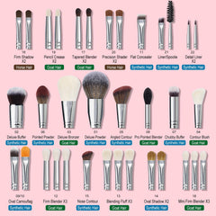 Bueart Design Pro premium synthetic brushes provide versatile application and silky touch