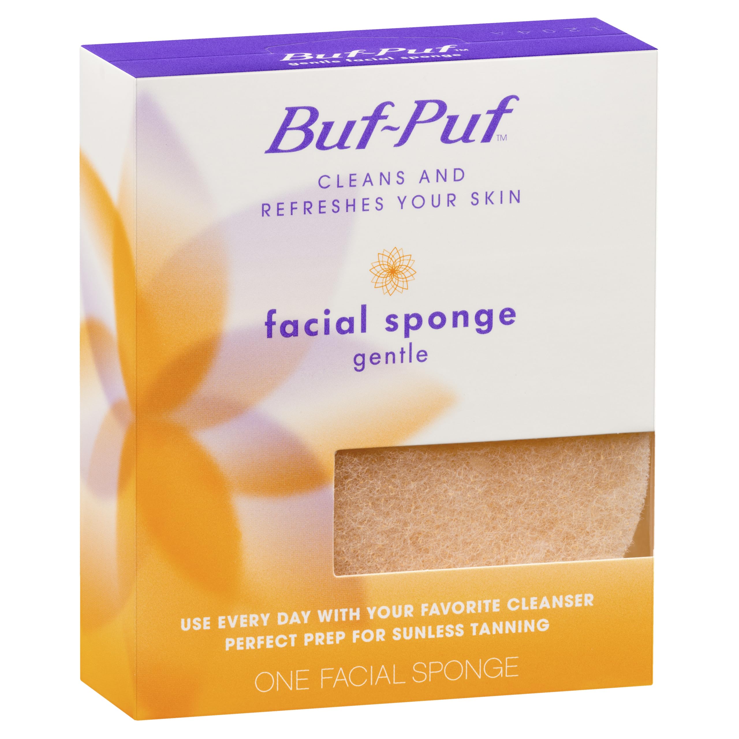 Buf-Puf Gentle Facial Sponge 3 count pack for reusable skincare.