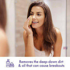 Buf-Puf Gentle Facial Sponge in bathroom setting for daily use context.