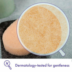 Buf-Puf Gentle Facial Sponge 3 count pack displayed for everyday cleansing.
