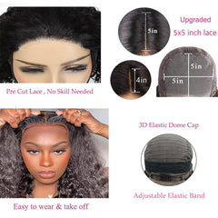 Bugtum Glueless Wigs deep wave curls provide natural movement for events.