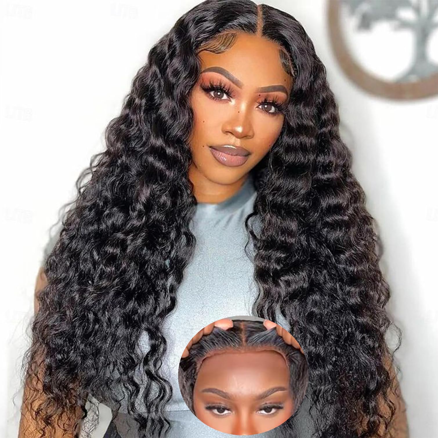 Bugtum Glueless Wigs hairline closeup shows natural daily-wear look.
