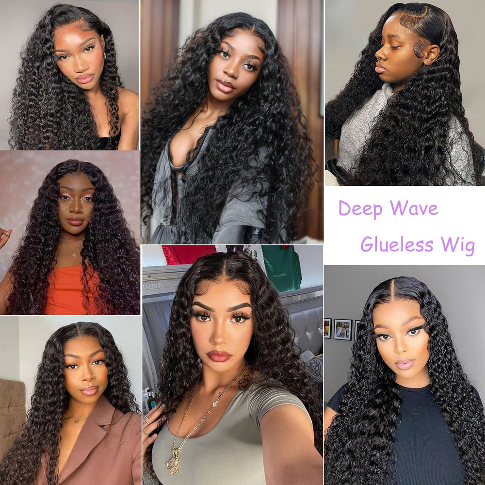 Bugtum Glueless Wigs wet-and-wavy look supports versatile styling without glue.