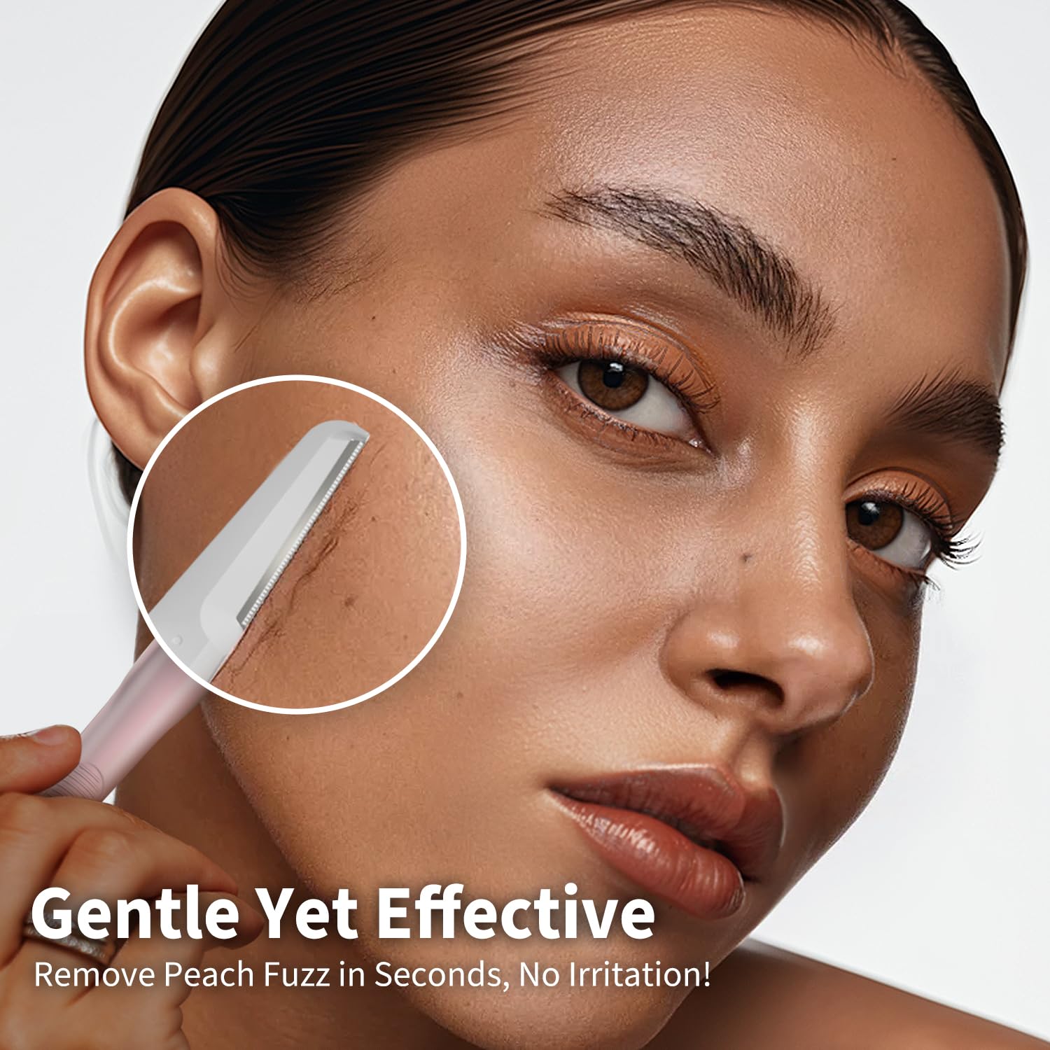 Bulimica Dermaplane ergonomic metal handle shown for precise grooming.