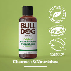 Bulldog beard lather during wash demonstrating cleansing and conditioning