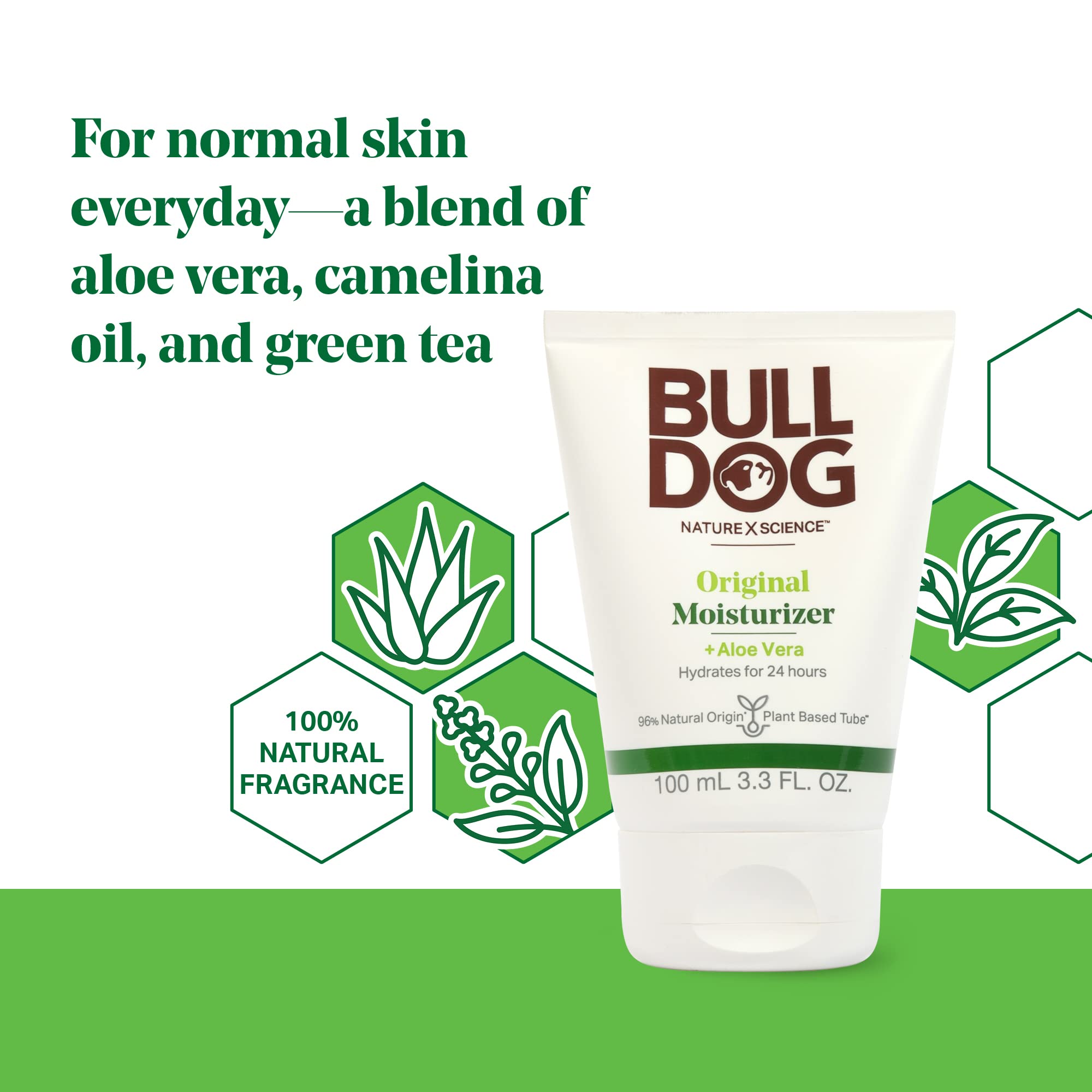 Bulldog face-care routine apply moisturizer smoothly after cleansing