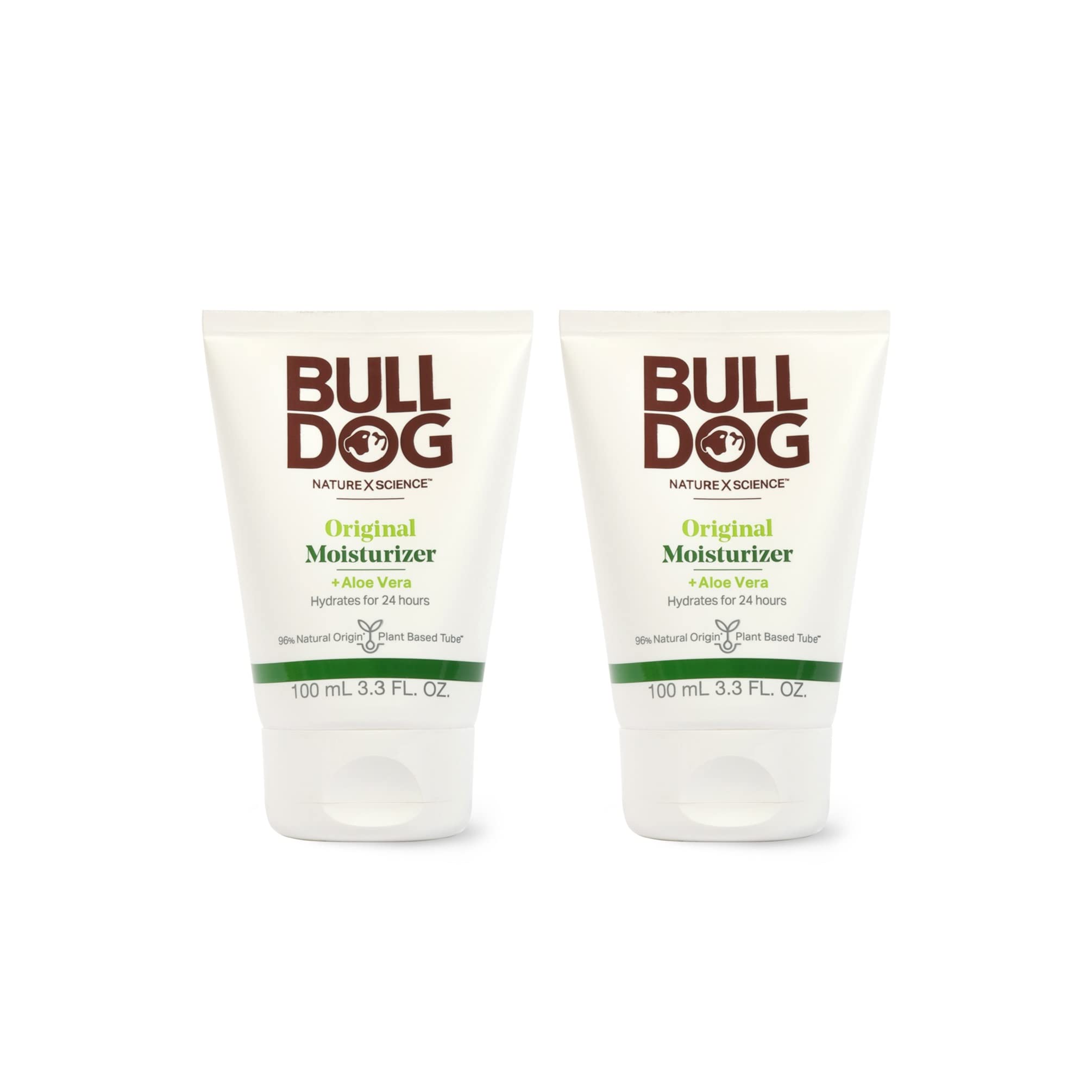 Bulldog Original Facial Moisturizer bottle showing daily hydrating care for normal skin