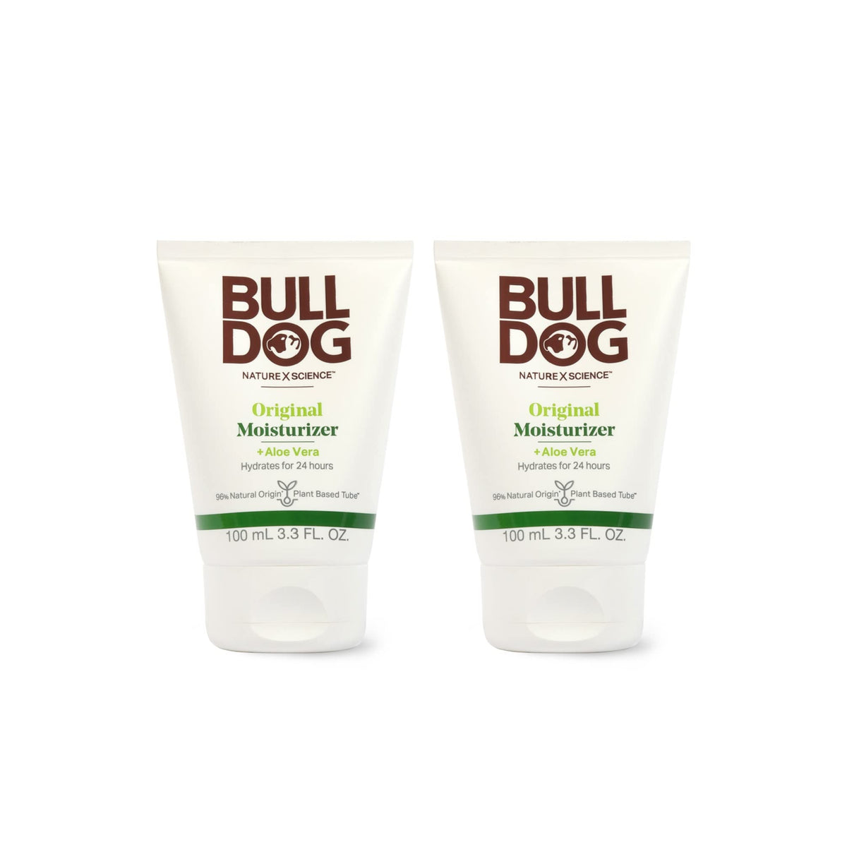 Bulldog Original Facial Moisturizer bottle showing daily hydrating care for normal skin