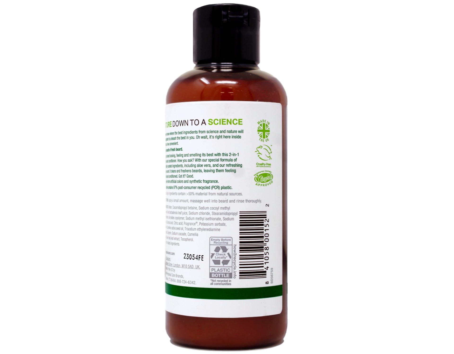 Bulldog Original ingredients pack shot highlighting aloe vera camelina oil and green tea