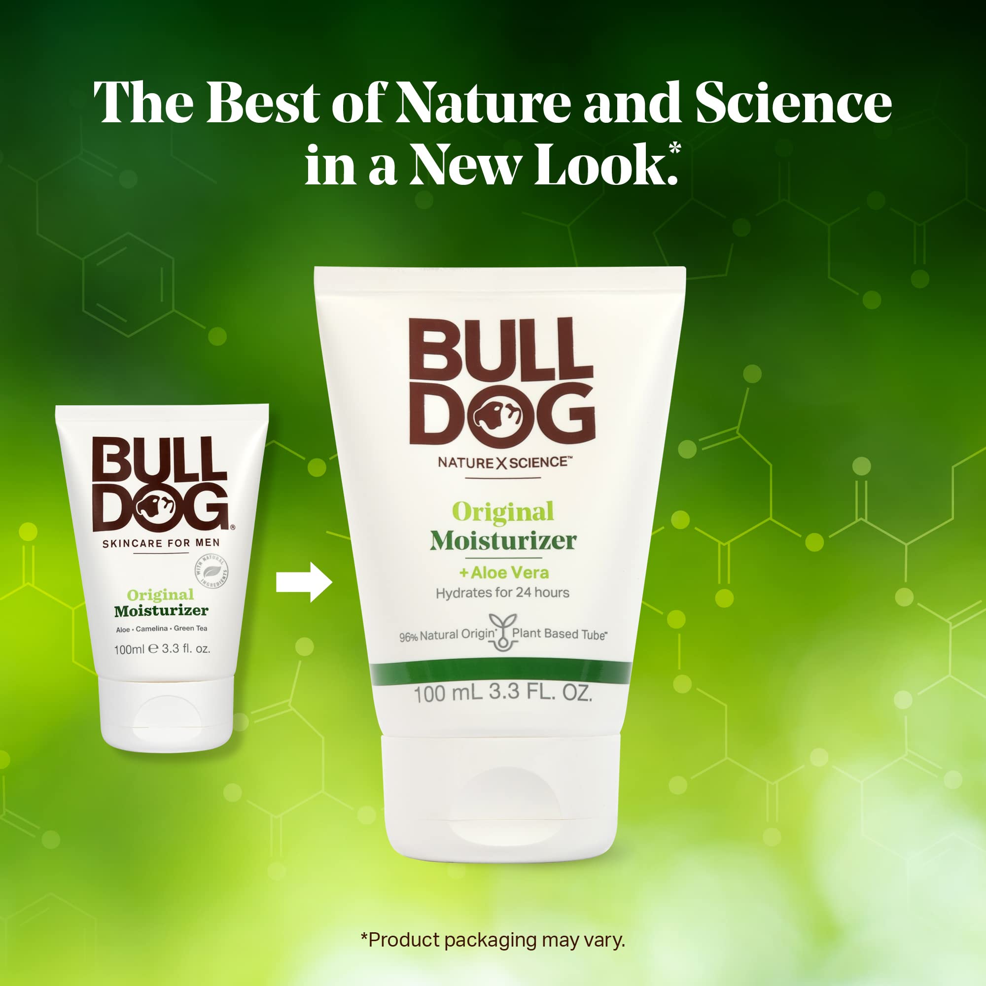 Bulldog original line product display suggests a balanced skincare routine