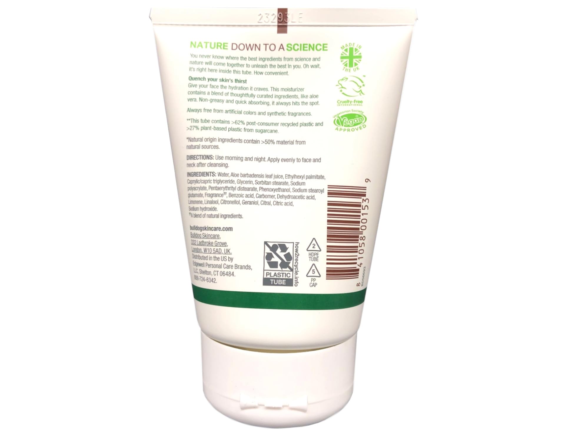 Bulldog Original Moisturizer on skin during daily routine, fast-absorbing hydration.