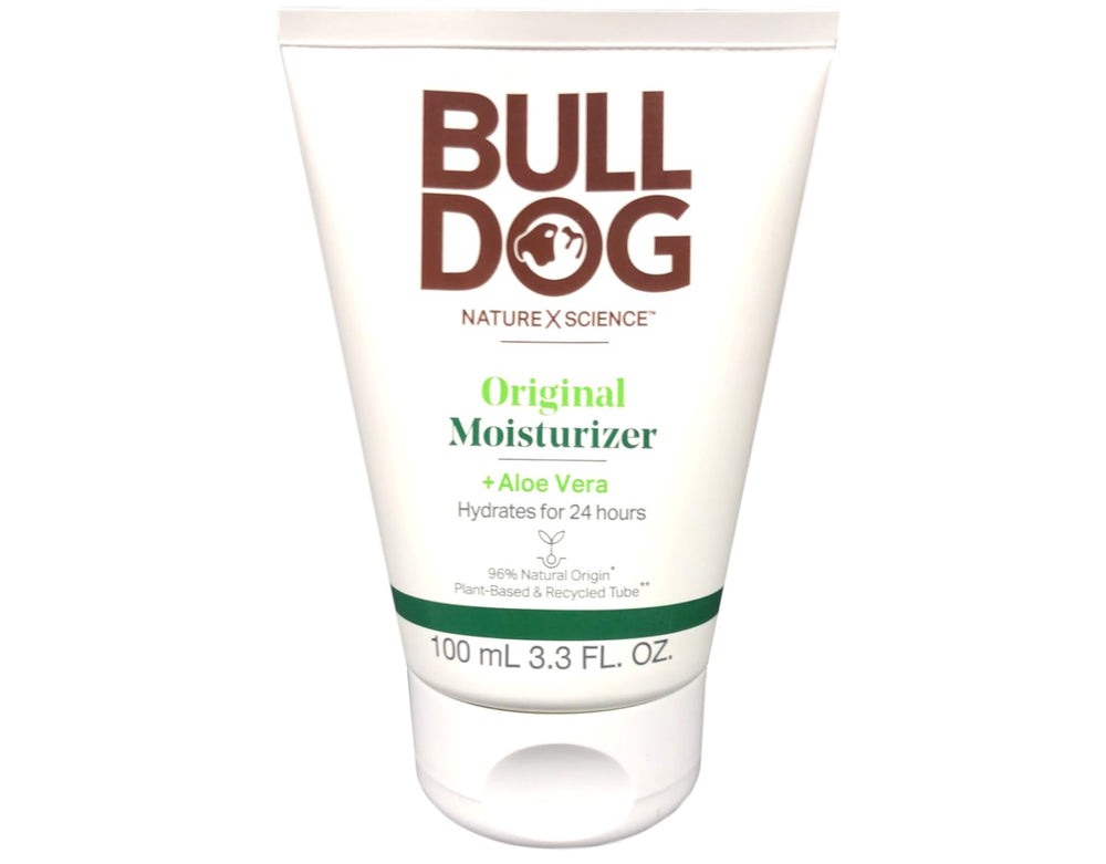 Bulldog Original Moisturizer pack of 2 on shelf, ideal for home and travel.