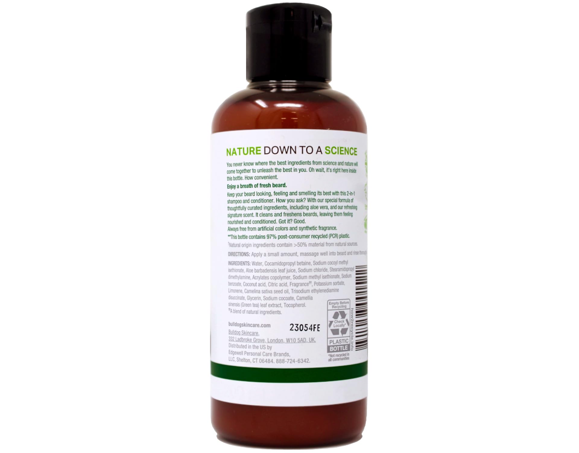 Bulldog Original two-in-one wash close-up showing rich lather for quick grooming