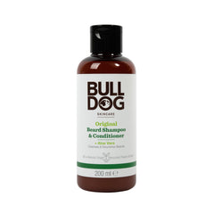 Bulldog original bottle showing 2-in-1 beard shampoo and conditioner for grooming