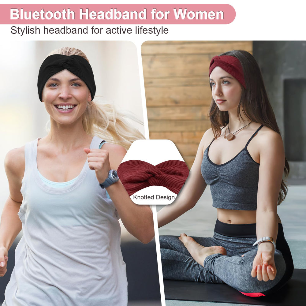 BULYPAZY headband headphones worn on head enable hands-free calls and music.