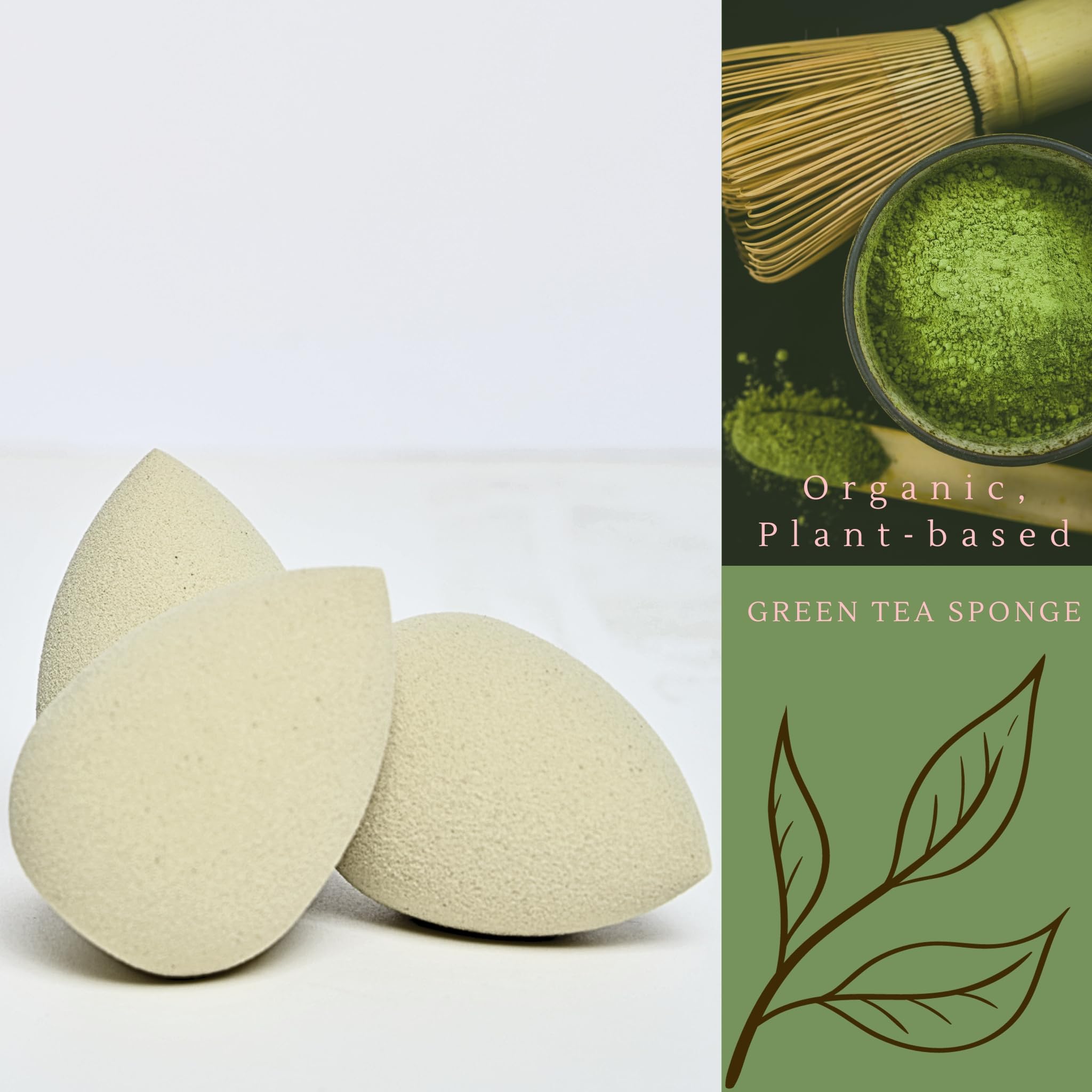 Bumfuzz green tea sponge closeup-texture highlights ultra-soft smoothing surface for flawless blending