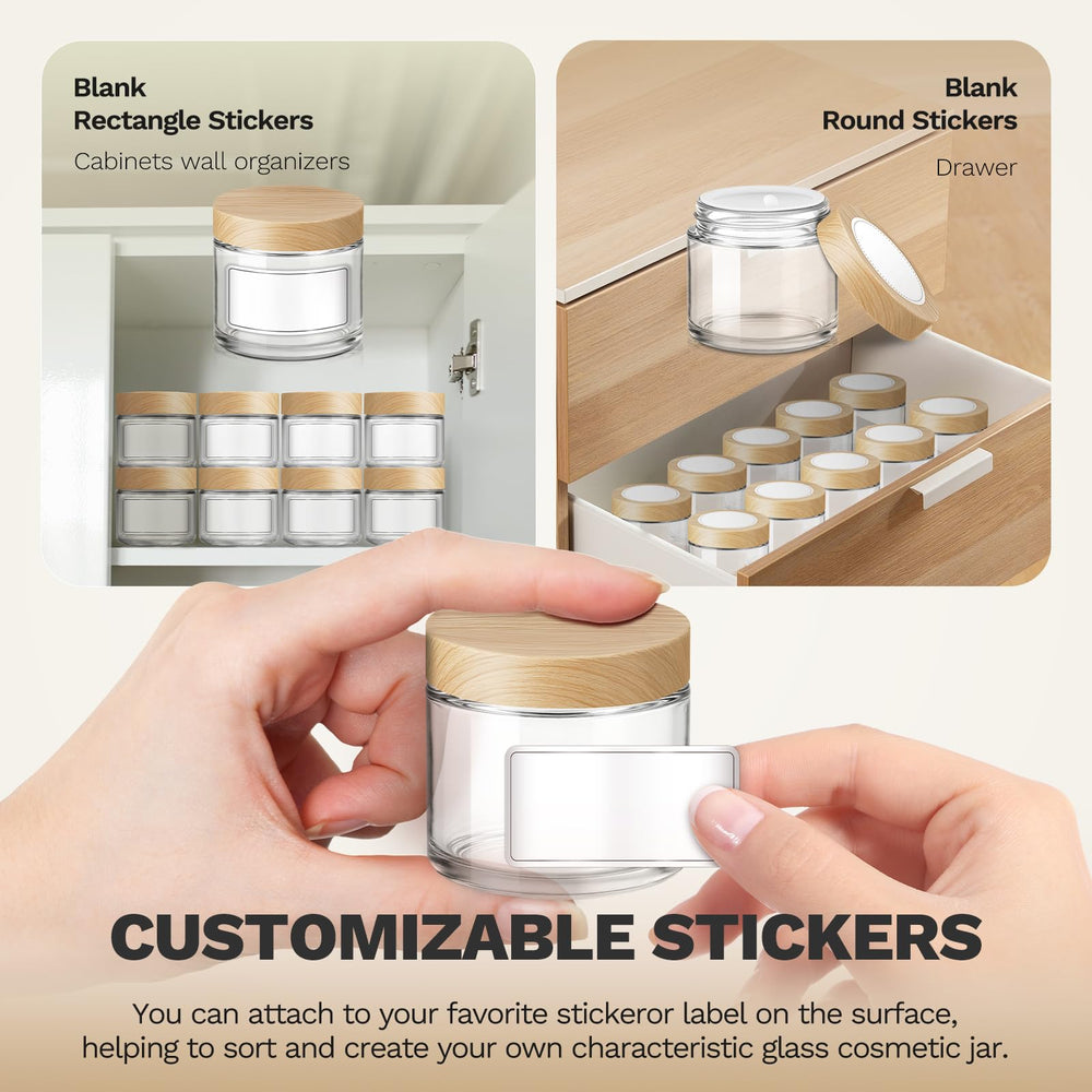 Bumobum 48 label stickers help organize spices or cosmetics.