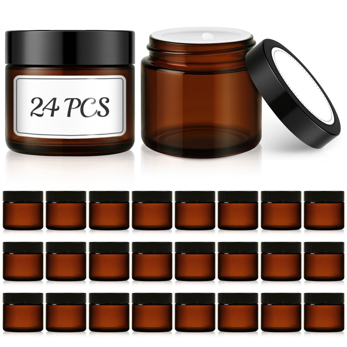 Bumobum amber glass jar 60ml protects contents from light for fresher results.