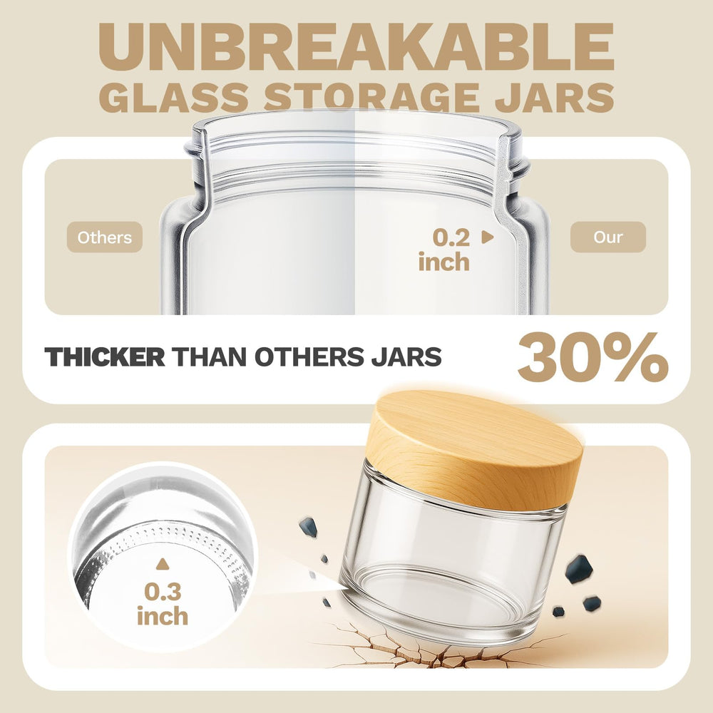 Bumobum clear 60ml jars ideal for samples and DIY cosmetics.