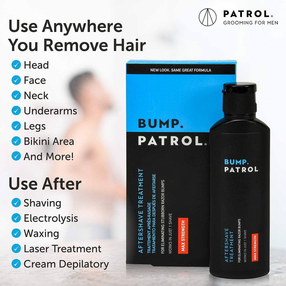 Bump Patrol barber-station setup highlights professional use for client comfort.