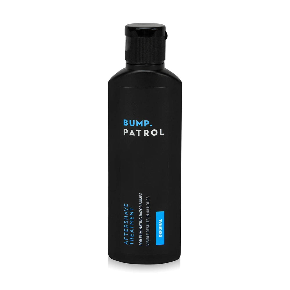 Bump Patrol bathroom shelf display illustrating easy routine integration.