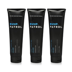 Bump Patrol Cool Shave Gel 3-pack packshot highlighting the triple-pack for grooming