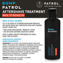 Bump Patrol counter-display captures quick post-shave relief from razor bumps.