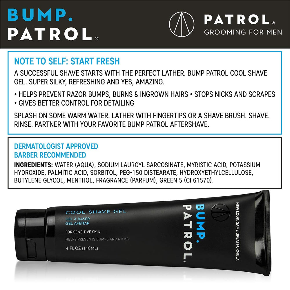 Bump Patrol menthol cooling sensation demonstrates instant refreshing feel during shaving