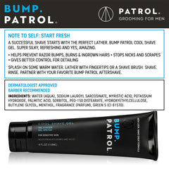 Bump Patrol menthol cooling sensation demonstrates instant refreshing feel during shaving